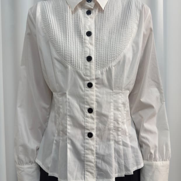 pintuck button shirt
