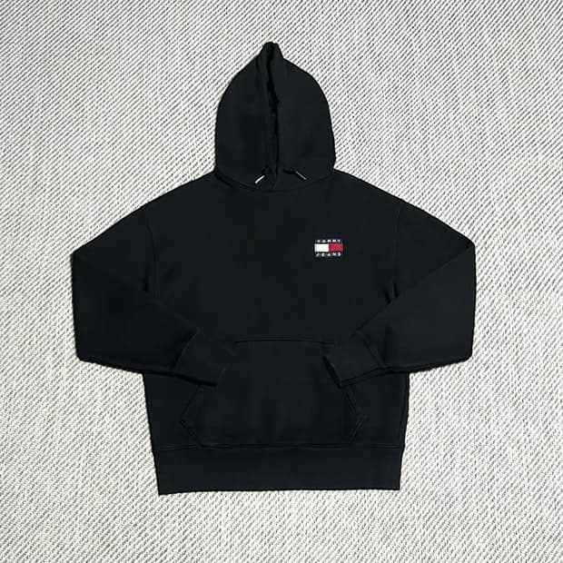 [S] Tommy 타미진스 블랙 미드웨이트 후드티