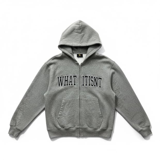 What it isnt 와릿이즈 후드집업 그레이