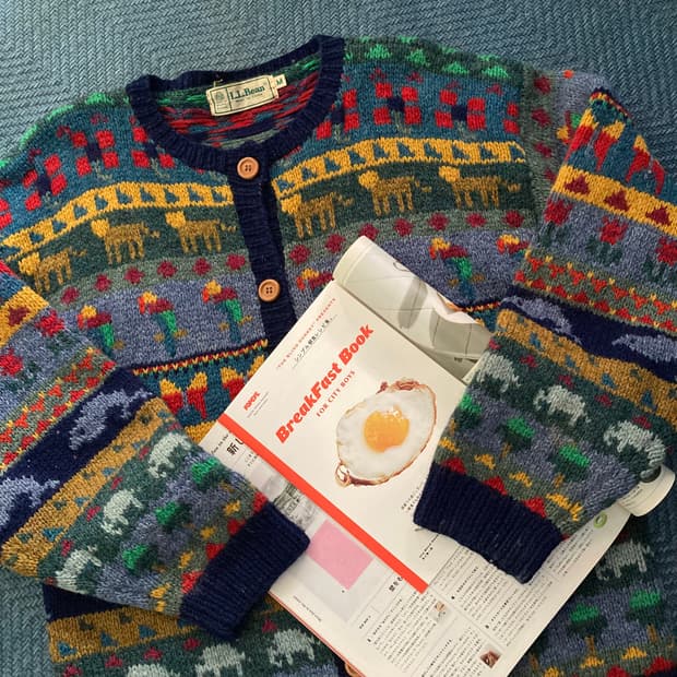 VINTAGE L.L.BEAN 엘엘빈 빈티지 뜨개 니트 스웨터 가디건