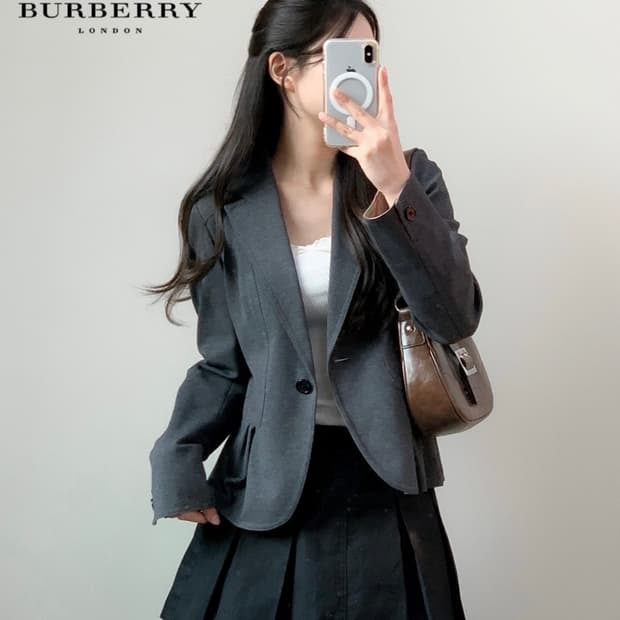 버버리 차콜 자켓 블레이져