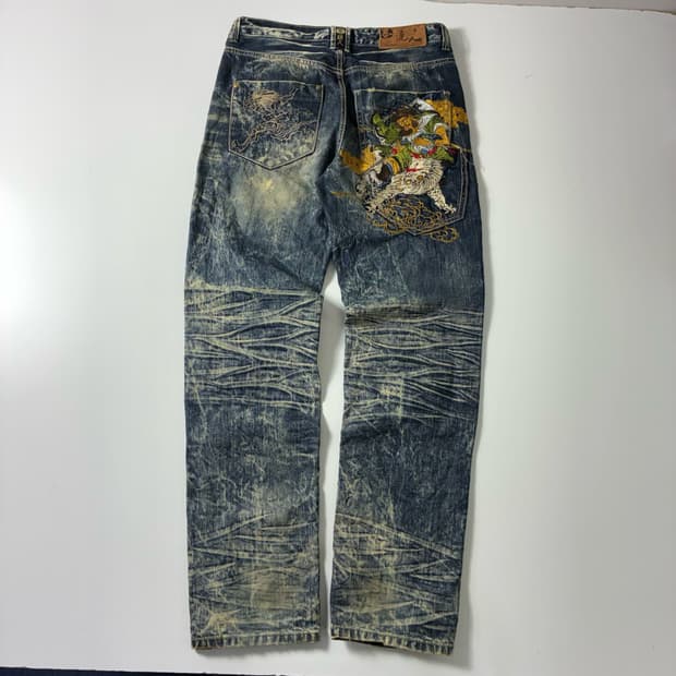 Big train  빅트레인 재패니즈 자수 데님 팬츠 