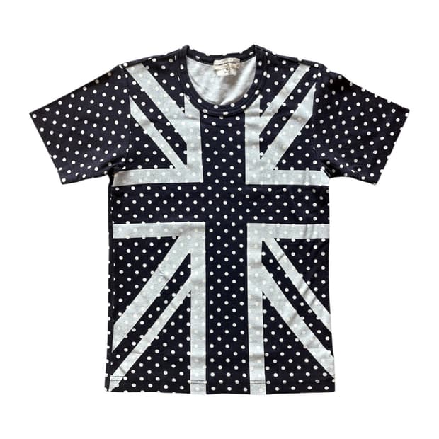 꼼데가르송 도트 유니온 잭 반팔 티셔츠
