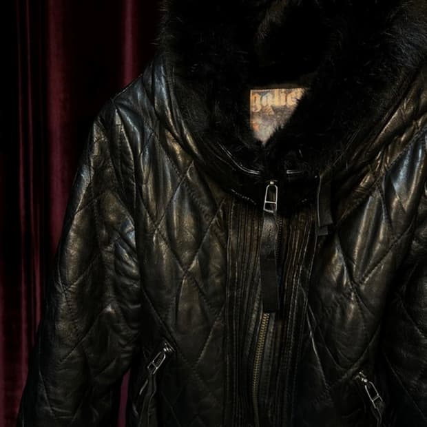 GALICIE 빈티지 가죽 레더 퍼 자켓