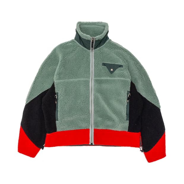 [48] 토가 비릴리스 울 저지 져지 블루종 자켓 그린