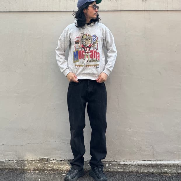 올드 랭글러 데님 팬츠 흑청