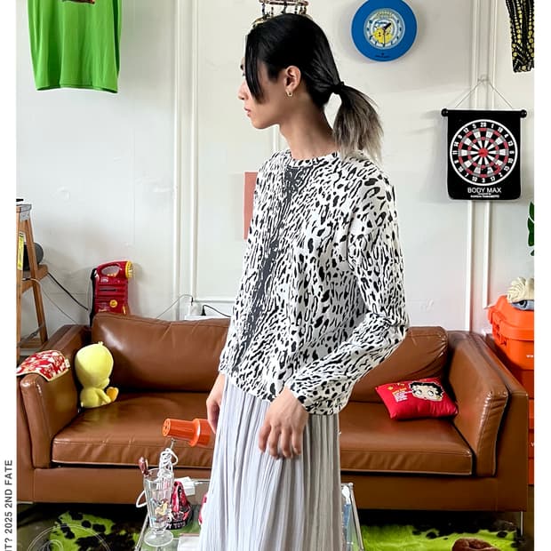 Jpn Vintage psychedelic Animal Knit