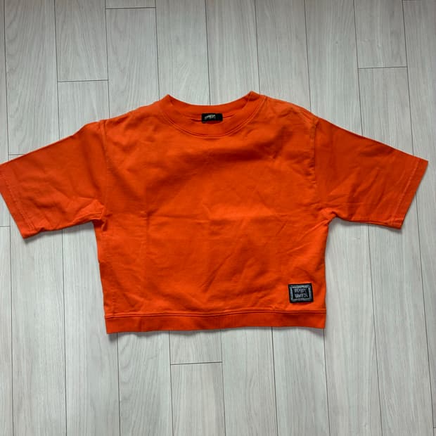 스투시 오렌지 크롭 반팔 🍊
