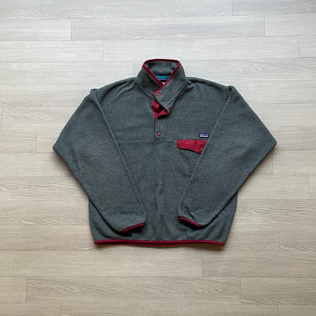 파타고니아 신칠라 니켈 그레이 레드 플리스 patagonia