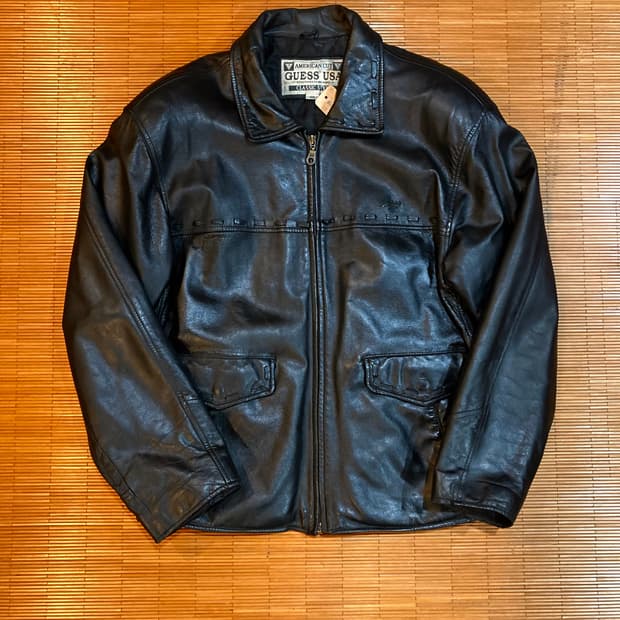 게스 USA 램스킨 레더자켓