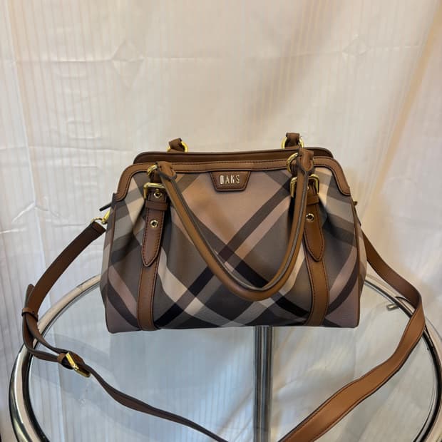 정품 닥스 체크 투웨이 토트백    