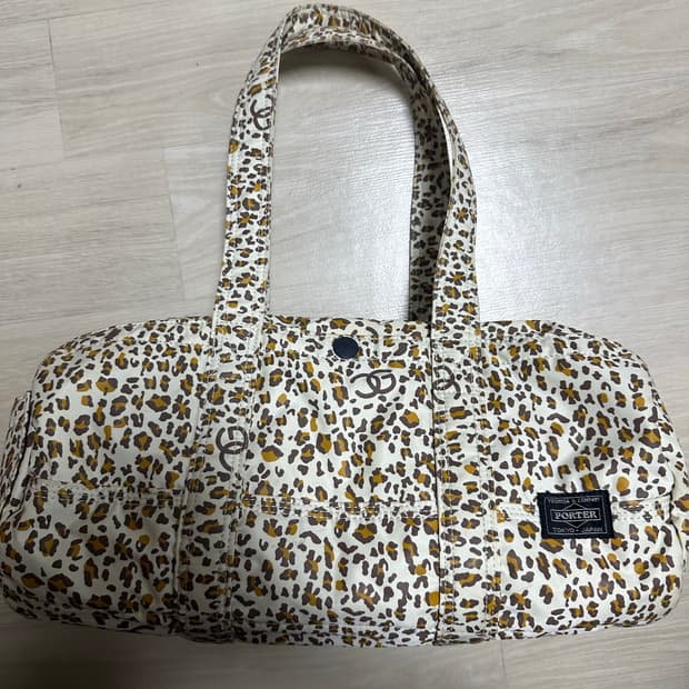 PORTER x X-GIRL 요시다포터 레오파드 보스턴백 더플백 L
