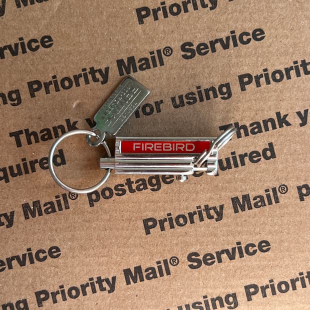 90s vtg Firebird Keyring