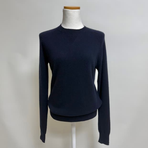 [캐시미어 100%] 유니클로 네이비 라운드 니트 S