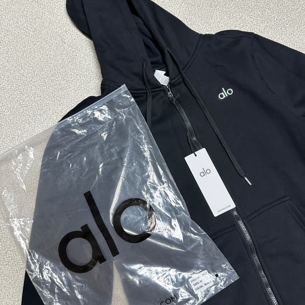 알로(alo) 기모 후드 집업(새상품) m사이즈 - 남녀공용