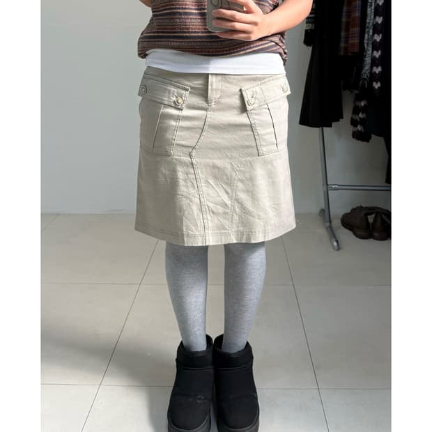 빈티지 미디 스커트