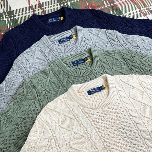 폴로 랄프로렌 21Winter 아란패턴 니트/스웨터