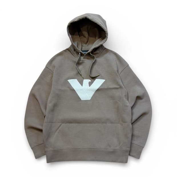 엠포리오 아르마니 센터 이글 로고 후드티