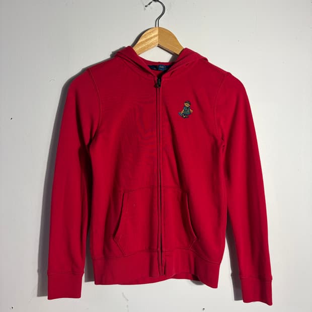 폴로 레드 후드집업 (무료배송)