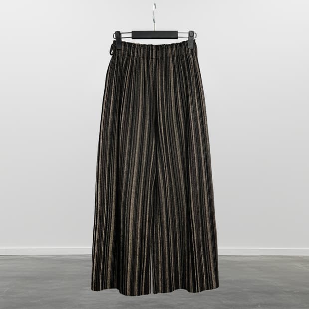 BOU JELOUD 플리츠 와이드 팬츠