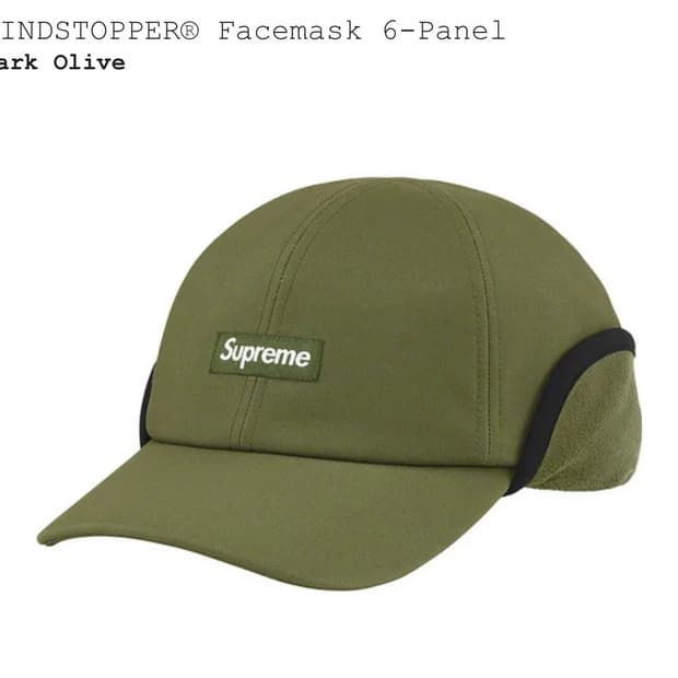 슈프림 모자 SUPREME WINDSTOPPER FACEMASK CAP