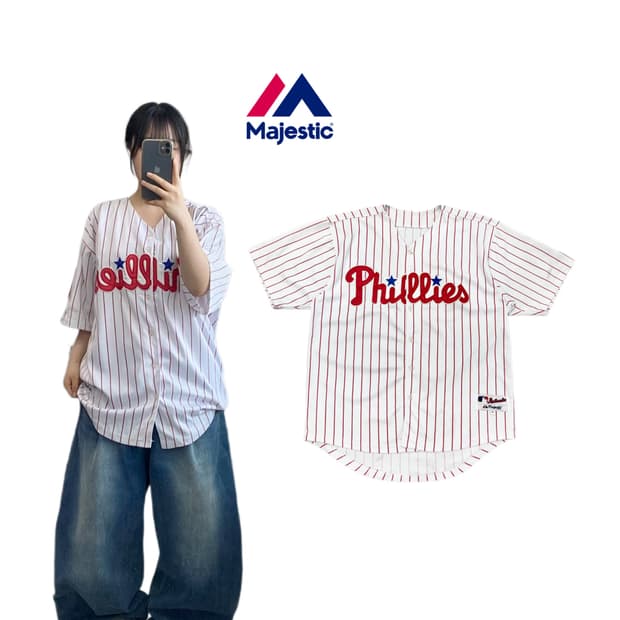 마제스틱 필라델피아 필리스 베이스볼 야구 유니폼 져지