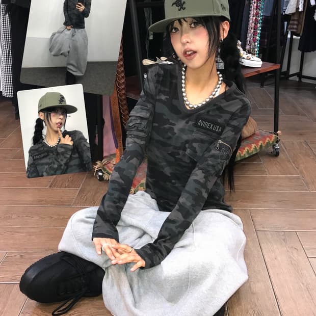 Avirex Camouflage Pocket L/S