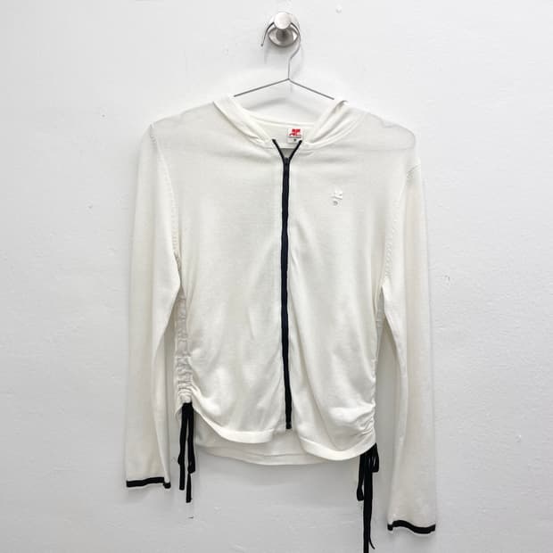 courreges shirring zip-up