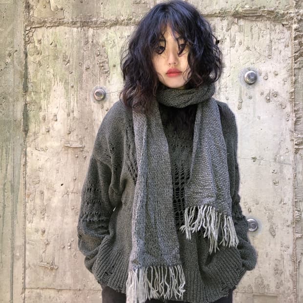 Vintage muffler (100% cashmere)