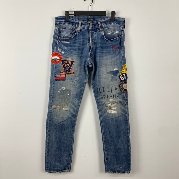 폴로 랄프로렌 패치워크 데님 청바지 30x30 <646>