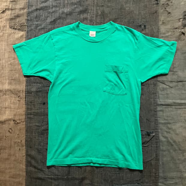 🇺🇸 80~90s USA 빈티지 BVD 셀비지 포켓 티셔츠 