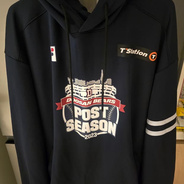 휠라 두산 포스트시즌 동계후드티 110