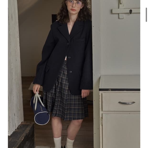 위드아웃썸머 로만자켓 네이비