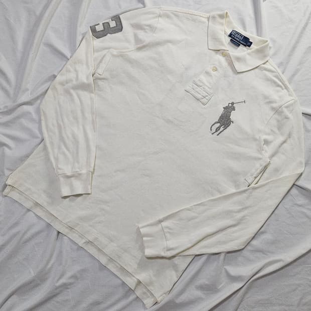 Polo 폴로 랄프로렌 빅포니 화이트 롱 슬리브 