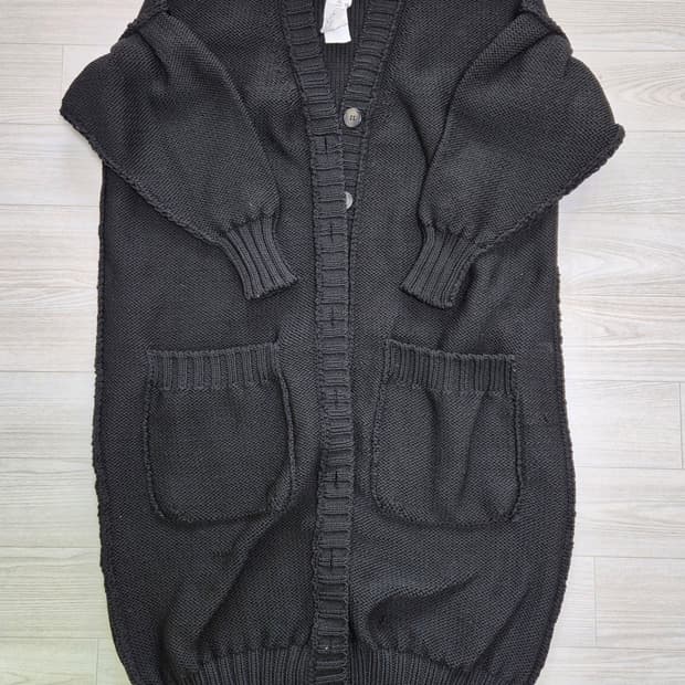 (정품) 메종 마르지엘라 블랙 니트 롱 카디건 XS