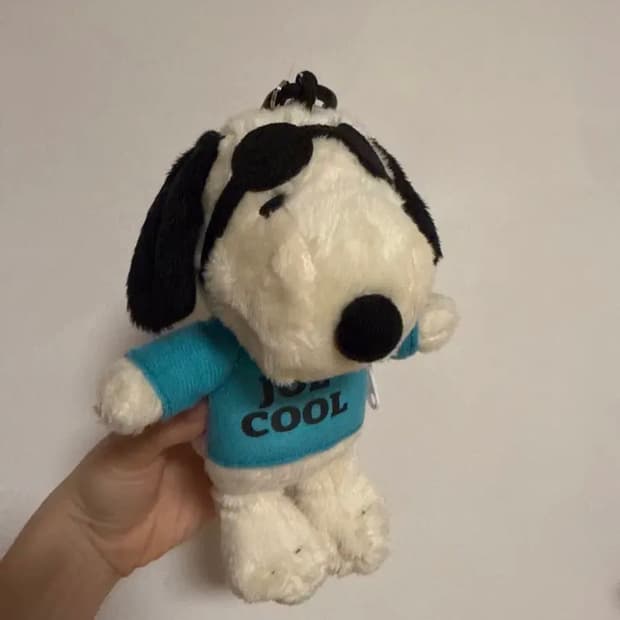 스누피키링 피너츠정품 탄 스누피인형 키링 카라비너 백참 에코백 블루