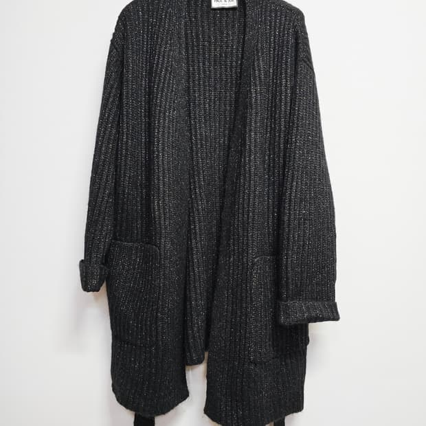 폴앤조 블랙 롱 가디건 니트88~99