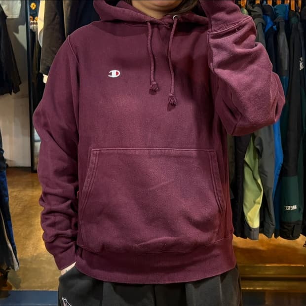챔피온 버건디 후드