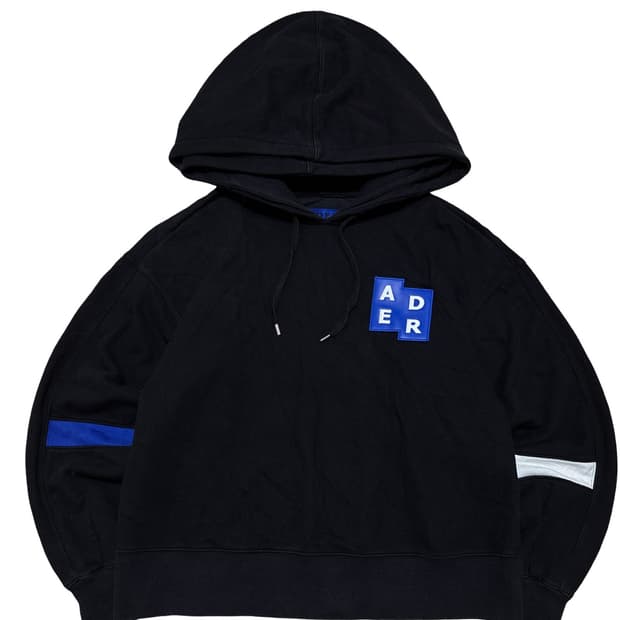 아더에러 테트리스 레더패치 블랙 후드티