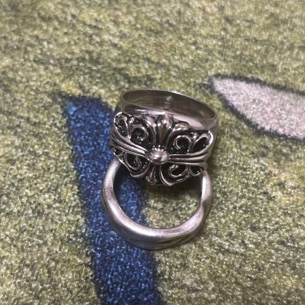 십자가 문양 포인트 반지 