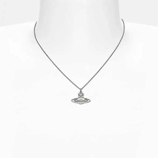 비비안웨스트우드 씬 라인 숏 플랫 오브 펜던트 네크리스