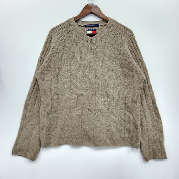 타미힐피거 브라운 니트