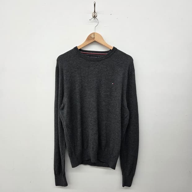 타미힐피거 그레이 니트 스웨터 남XL