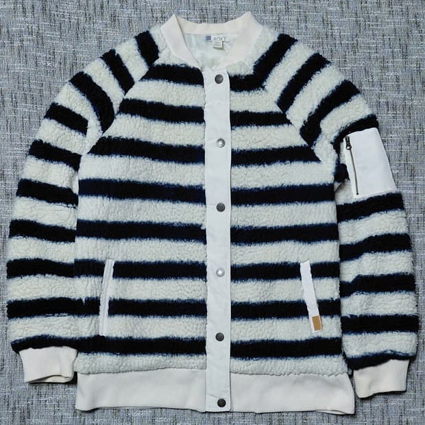 일본 ROXY 스트라이프 플리스 L