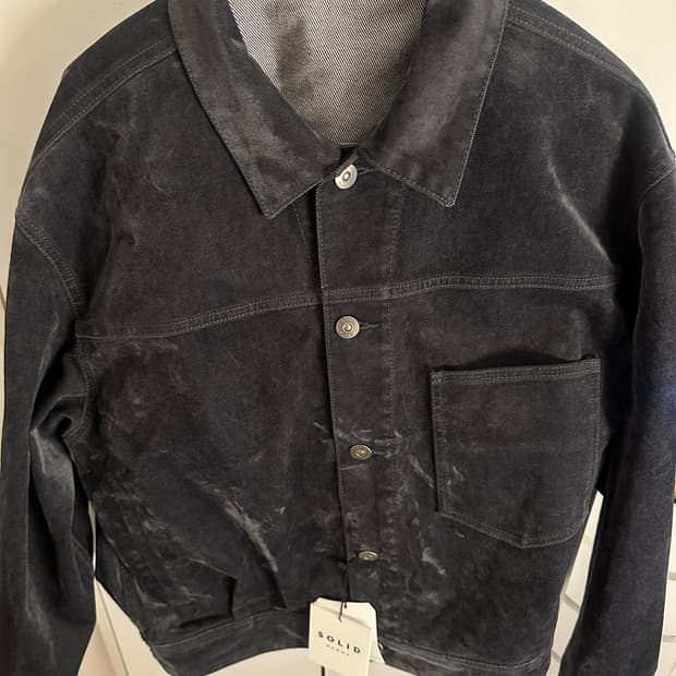 솔리드옴므 벨벳 트러커 자켓