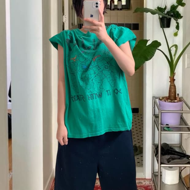 닌자 프린팅 1/2 티셔츠 (Man XL) AB0306