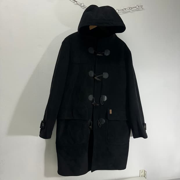 100 L-XL 리바이스레드탭 블랙 후드 무스탕 더플코트