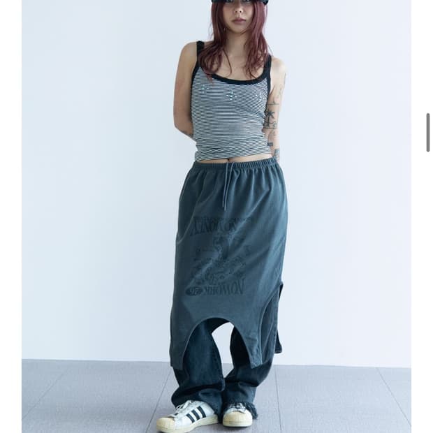 캐쥬얼매뉴얼 2way skirt