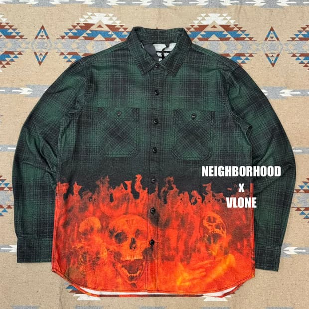 [M] 네이버후드 x 브이론 럼버스 플란넬 셔츠
