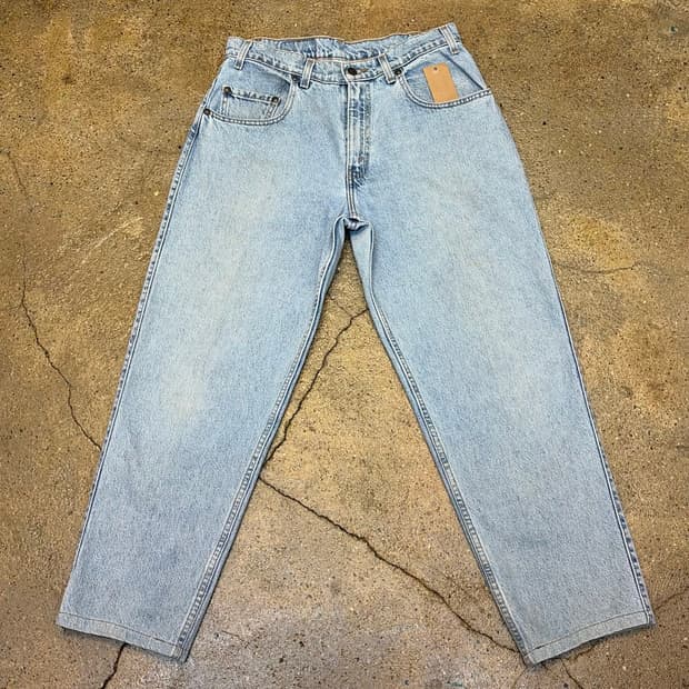 90s 미국 빈티지 리바이스 545 브라운탭 연청 청바지 